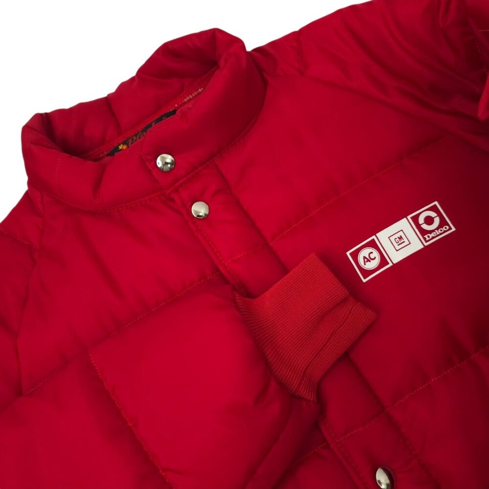 Pla Jac By Dunbrooke Puffer Jacket Men L Snap Front AC Delco GM Vtg 70s 80s Coat - Picture 1 of 16
